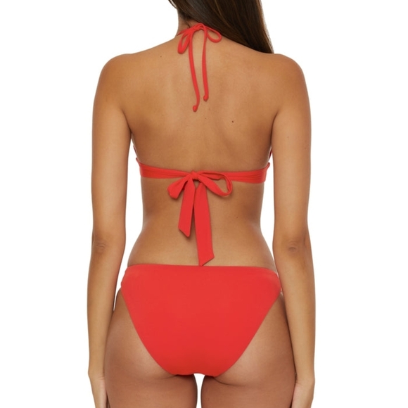 NWT BECCA BY REBECCA VIRTUE Fiesta Halter Top- FIRE - Picture 2 of 3